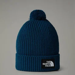 The North Face Czapka Beanie Z Pomponem I Prostokątnym Logo TNF