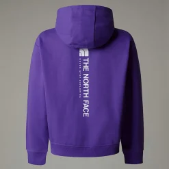 Dzieci The North Face Dziewczęca Bluza Oversize Z Kapturem I Pionową Grafiką