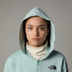 Dzieci The North Face Dziewczęca Bluza Oversize Z Kapturem I Zamkiem Na Całej Długości Light