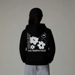 Dzieci The North Face Dziewczęca Luźna Bluza Z Kapturem I Grafiką Flower