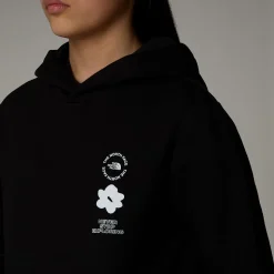 Dzieci The North Face Dziewczęca Luźna Bluza Z Kapturem I Grafiką Flower