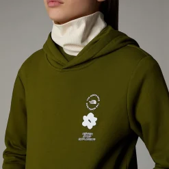 Dzieci The North Face Dziewczęca Luźna Bluza Z Kapturem I Grafiką Flower