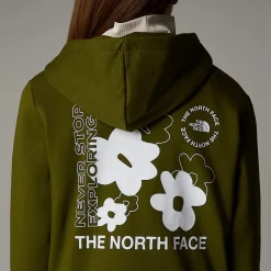 Dzieci The North Face Dziewczęca Luźna Bluza Z Kapturem I Grafiką Flower