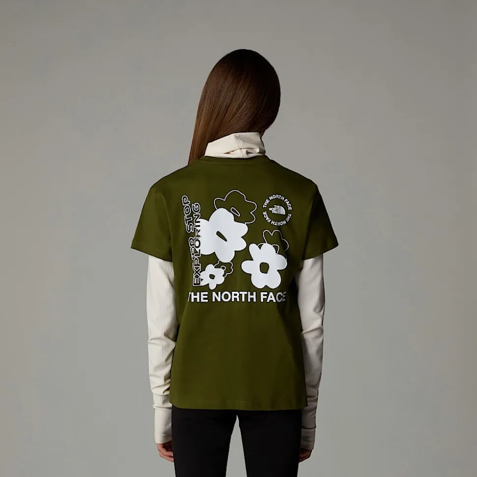 Dzieci The North Face Dziewczęcy Luźny T-shirt Z Grafiką Flower