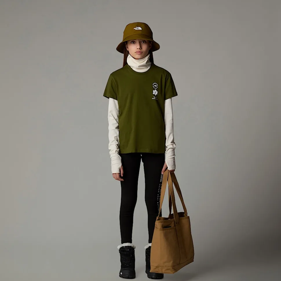 Dzieci The North Face Dziewczęcy Luźny T-shirt Z Grafiką Flower