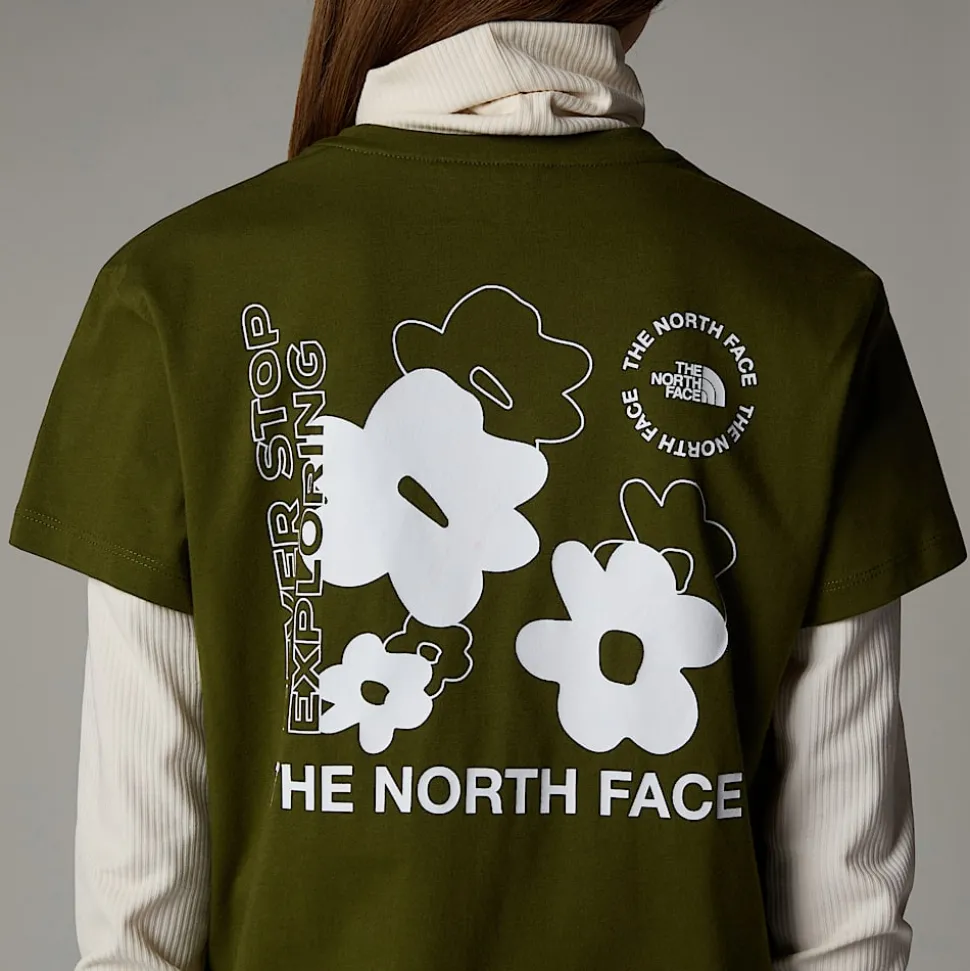 Dzieci The North Face Dziewczęcy Luźny T-shirt Z Grafiką Flower