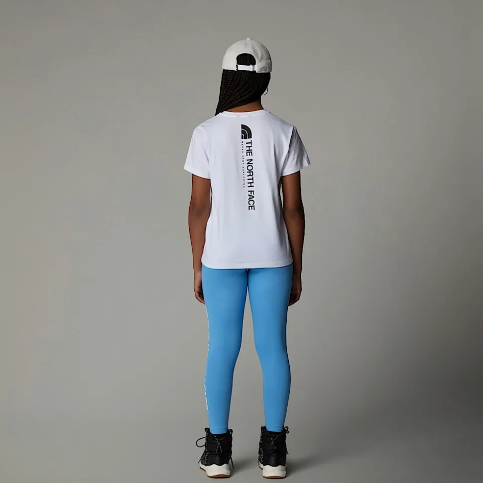 Dzieci The North Face Dziewczęcy Luźny T-shirt Z Pionową Grafiką