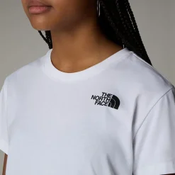 Dzieci The North Face Dziewczęcy Luźny T-shirt Z Pionową Grafiką