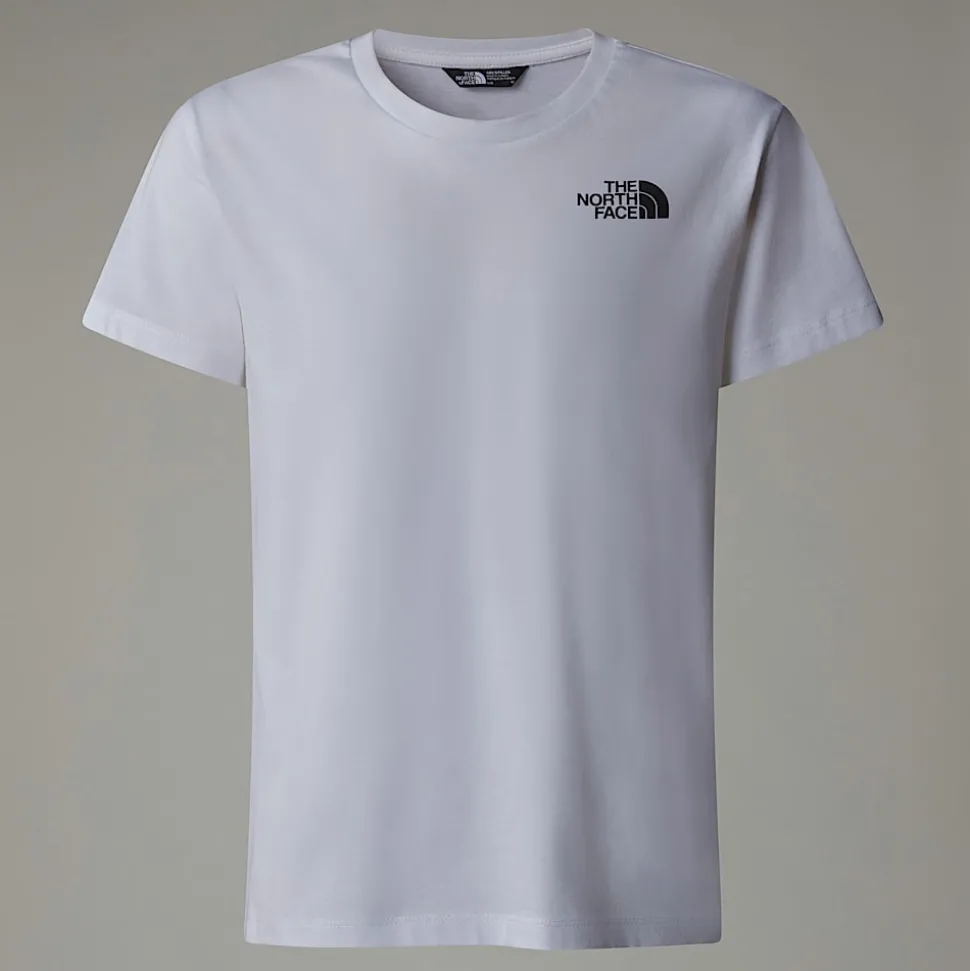 Dzieci The North Face Dziewczęcy Luźny T-shirt Z Pionową Grafiką