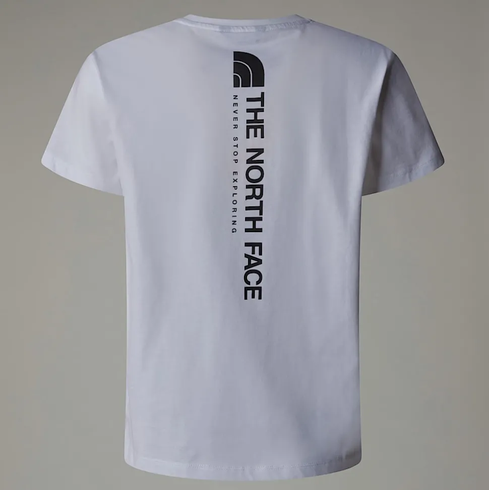 Dzieci The North Face Dziewczęcy Luźny T-shirt Z Pionową Grafiką