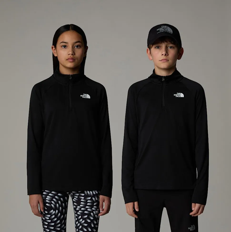 Dzieci The North Face Młodzieżowa Koszulka Z Długim Rękawem I Zamkiem O Długości 1/4 Never Stop