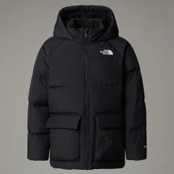 Dzieci The North Face Młodzieżowa Krótka Parka Puchowa Z Polarową Podszewką North