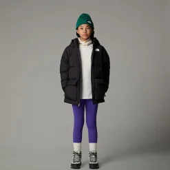 Dzieci The North Face Młodzieżowa Krótka Parka Puchowa Z Polarową Podszewką North
