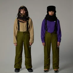 Dzieci The North Face Młodzieżowe Spodnie Na Szelkach Snowquest