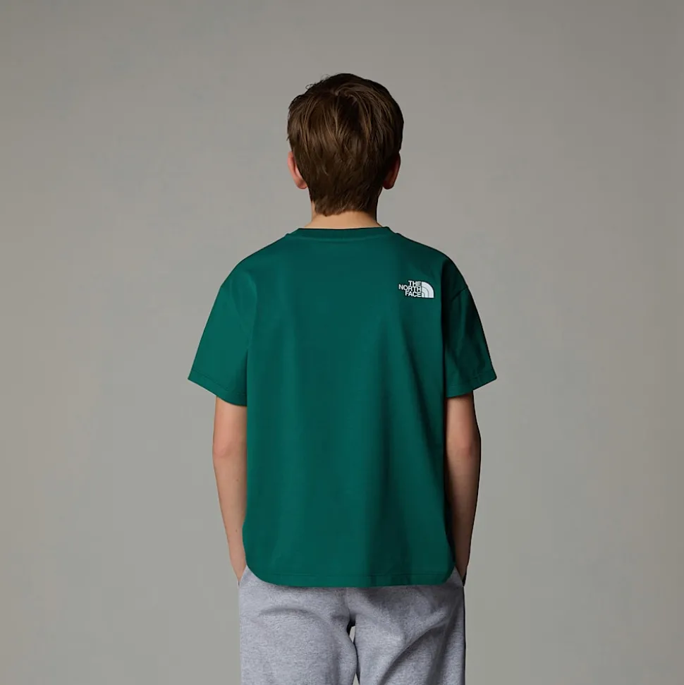 Dzieci The North Face Młodzieżowy T-shirt Oversize Z Grafiką Varsity