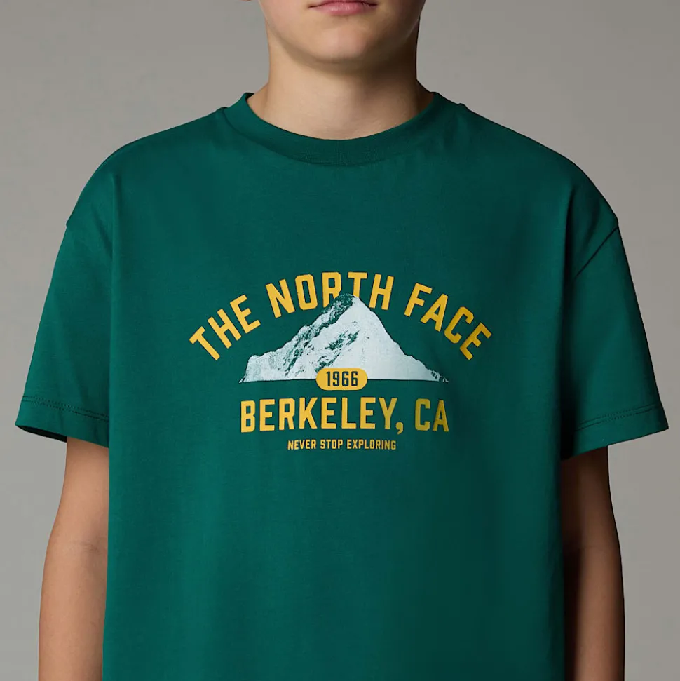 Dzieci The North Face Młodzieżowy T-shirt Oversize Z Grafiką Varsity