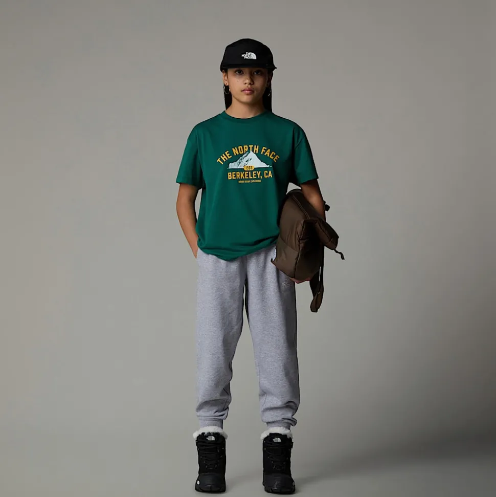 Dzieci The North Face Młodzieżowy T-shirt Oversize Z Grafiką Varsity