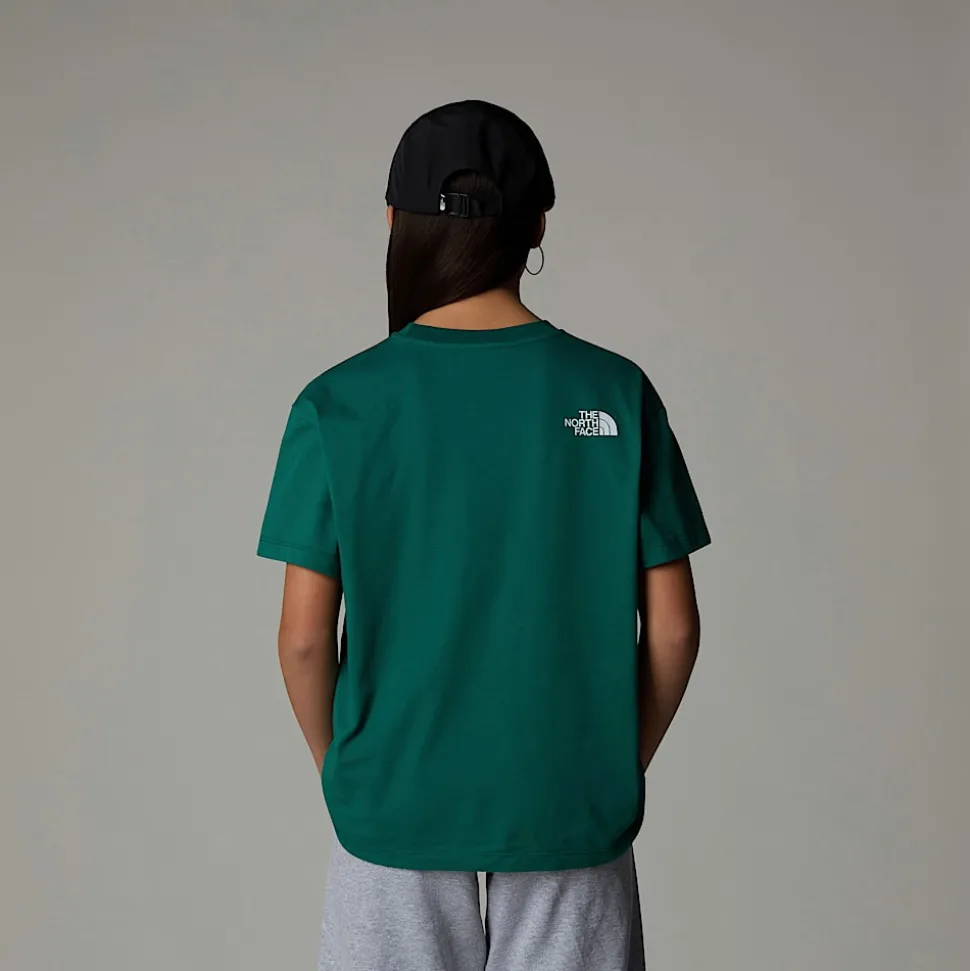 Dzieci The North Face Młodzieżowy T-shirt Oversize Z Grafiką Varsity