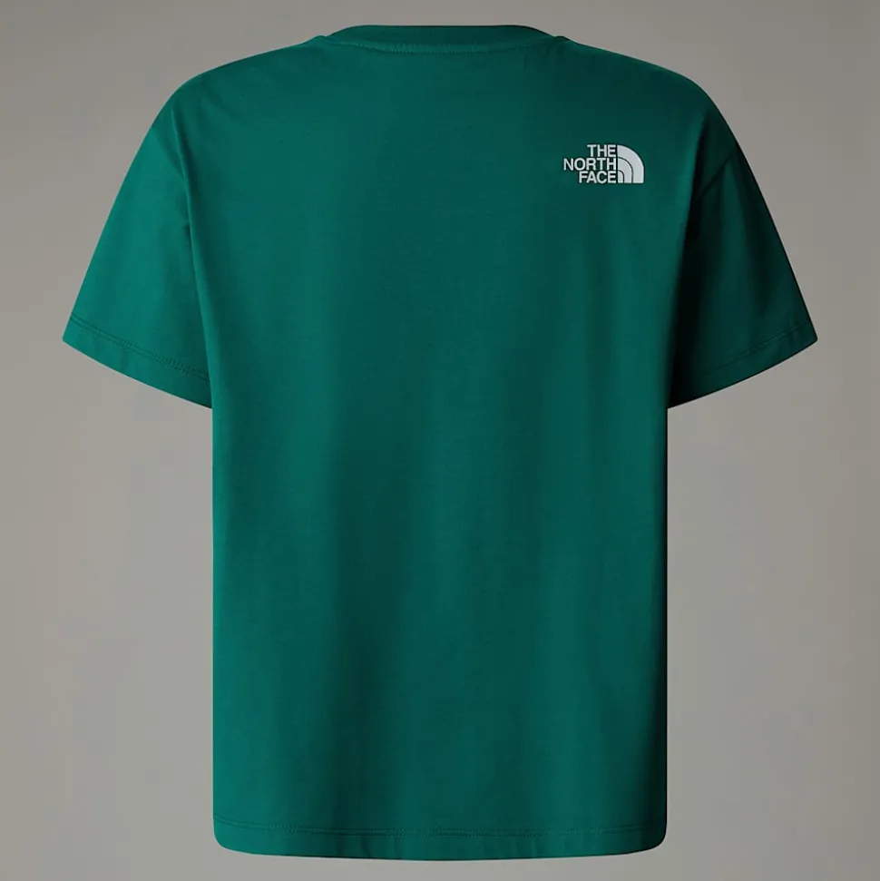 Dzieci The North Face Młodzieżowy T-shirt Oversize Z Grafiką Varsity