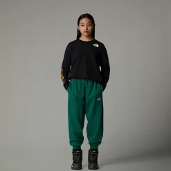Dzieci The North Face Młodzieżowy T-shirt Oversize Z Długim Rękawem I Grafiką Varsity