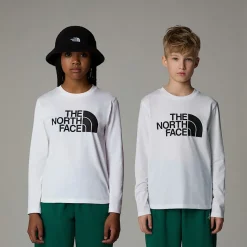 Dzieci The North Face Młodzieżowy T-shirt Z Długim Rękawem Easy
