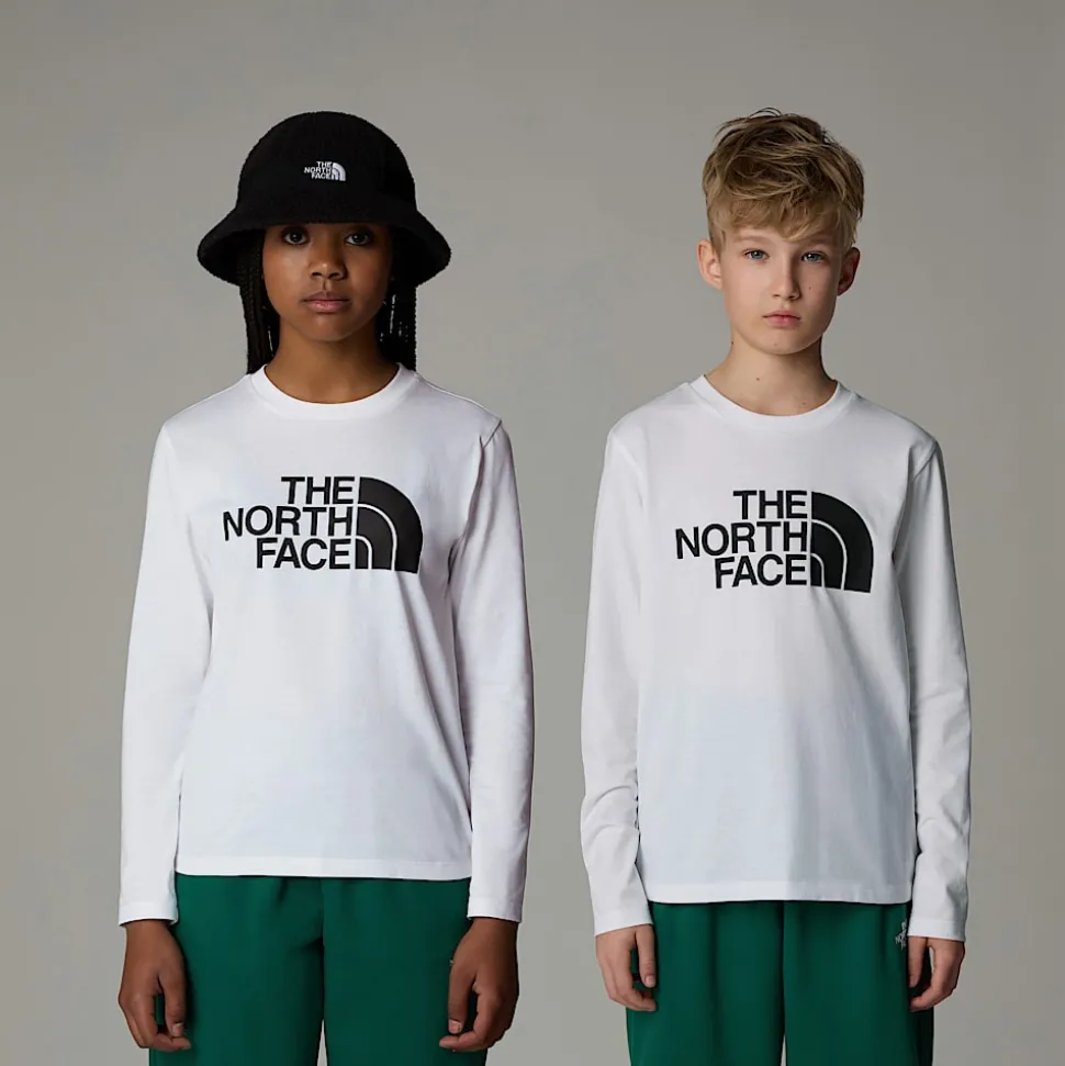 Dzieci The North Face Młodzieżowy T-shirt Z Długim Rękawem Easy