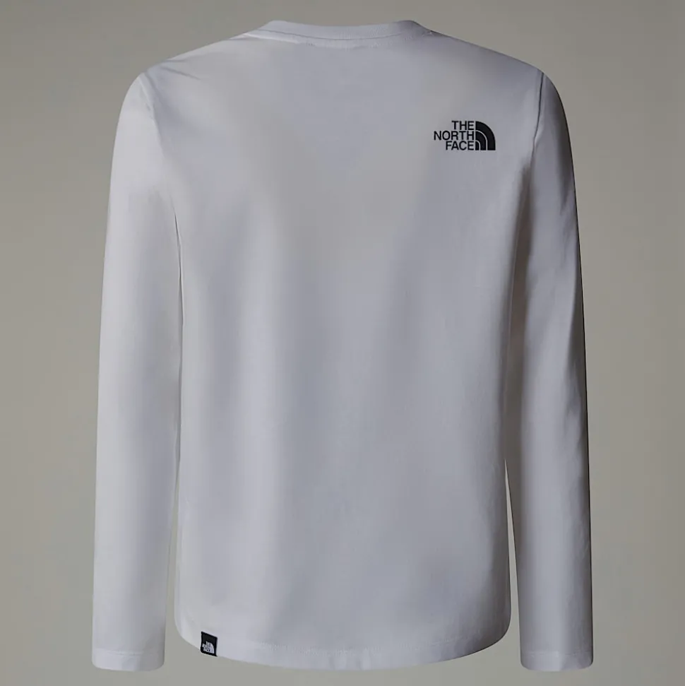 Dzieci The North Face Młodzieżowy T-shirt Z Długim Rękawem Easy
