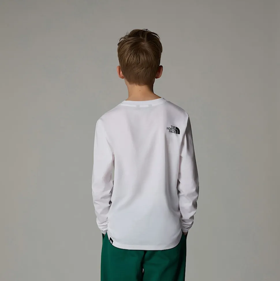 Dzieci The North Face Młodzieżowy T-shirt Z Długim Rękawem Easy