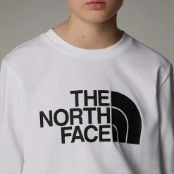 Dzieci The North Face Młodzieżowy T-shirt Z Długim Rękawem Easy