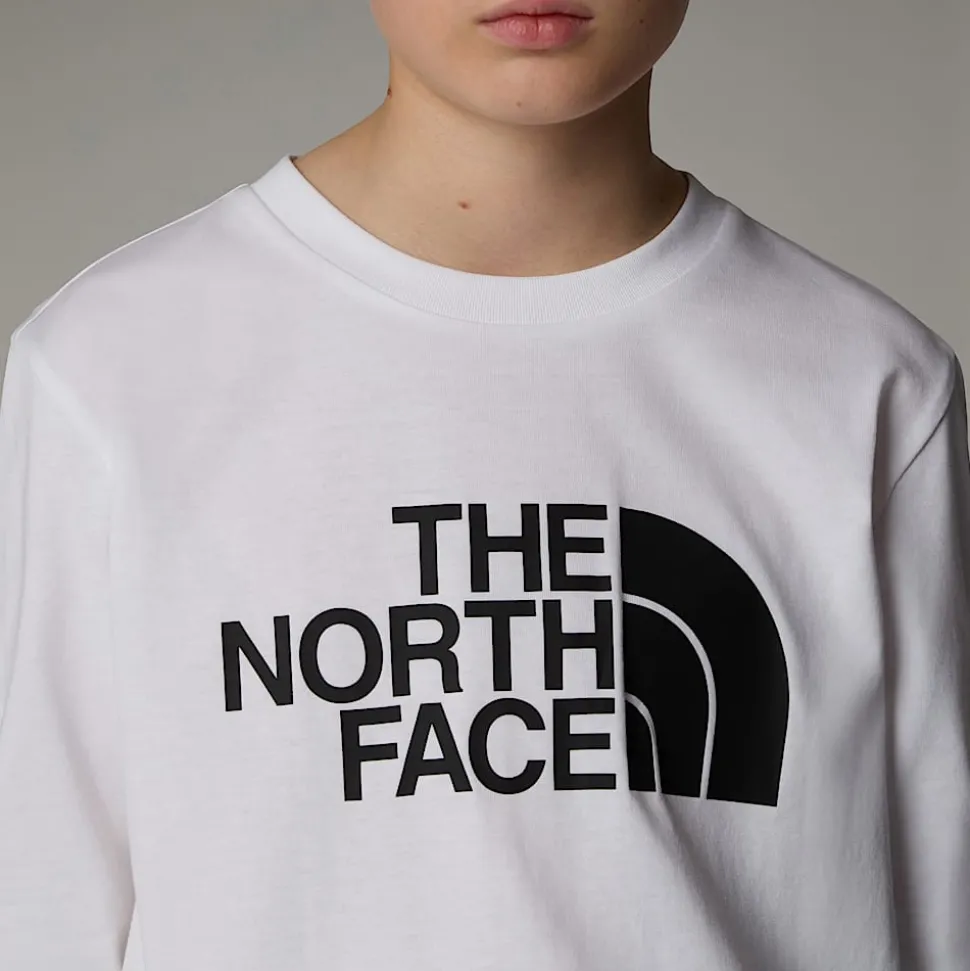 Dzieci The North Face Młodzieżowy T-shirt Z Długim Rękawem Easy