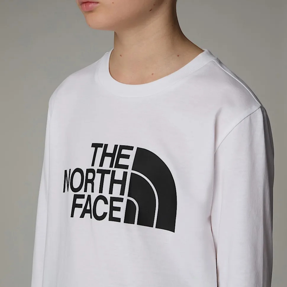 Dzieci The North Face Młodzieżowy T-shirt Z Długim Rękawem Easy