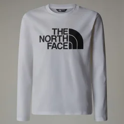 Dzieci The North Face Młodzieżowy T-shirt Z Długim Rękawem Easy