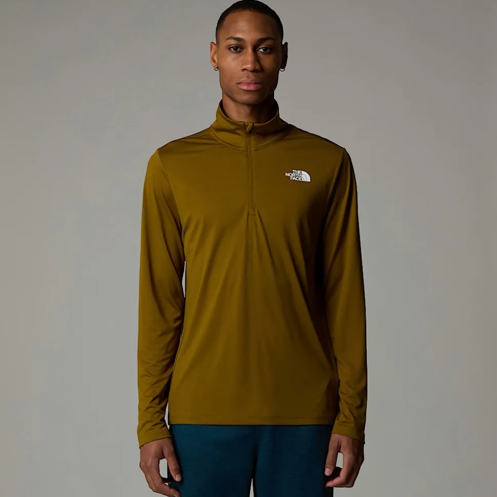 The North Face Męski T-shirt Z Długim Rękawem I Zamkiem O Długości 1/4 24/7