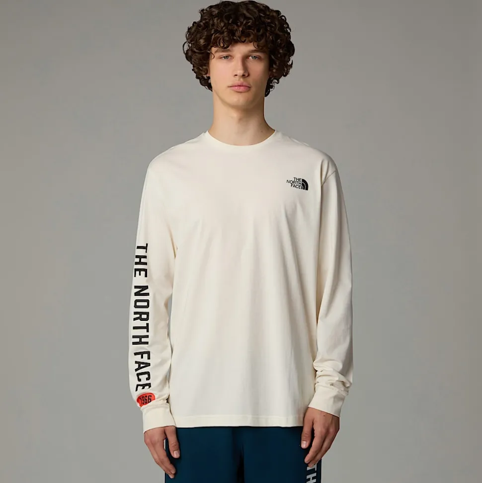 The North Face Męski T-shirt Z Długim Rękawem I Grafiką Varsity