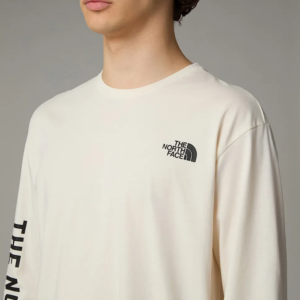 The North Face Męski T-shirt Z Długim Rękawem I Grafiką Varsity