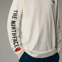 The North Face Męski T-shirt Z Długim Rękawem I Grafiką Varsity