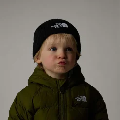 Dzieci The North Face Niemowlęca Czapka Beanie Z Prostokątnym Logo